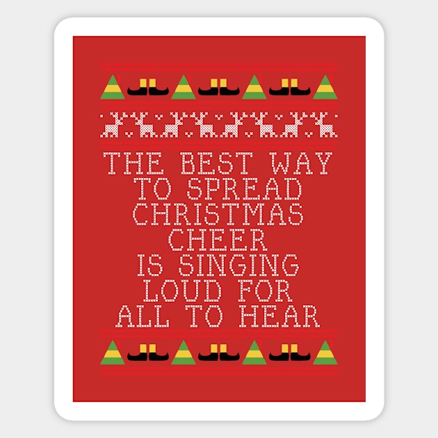 Christmas Cheer Elf Quote Knit Sticker by Rebus28